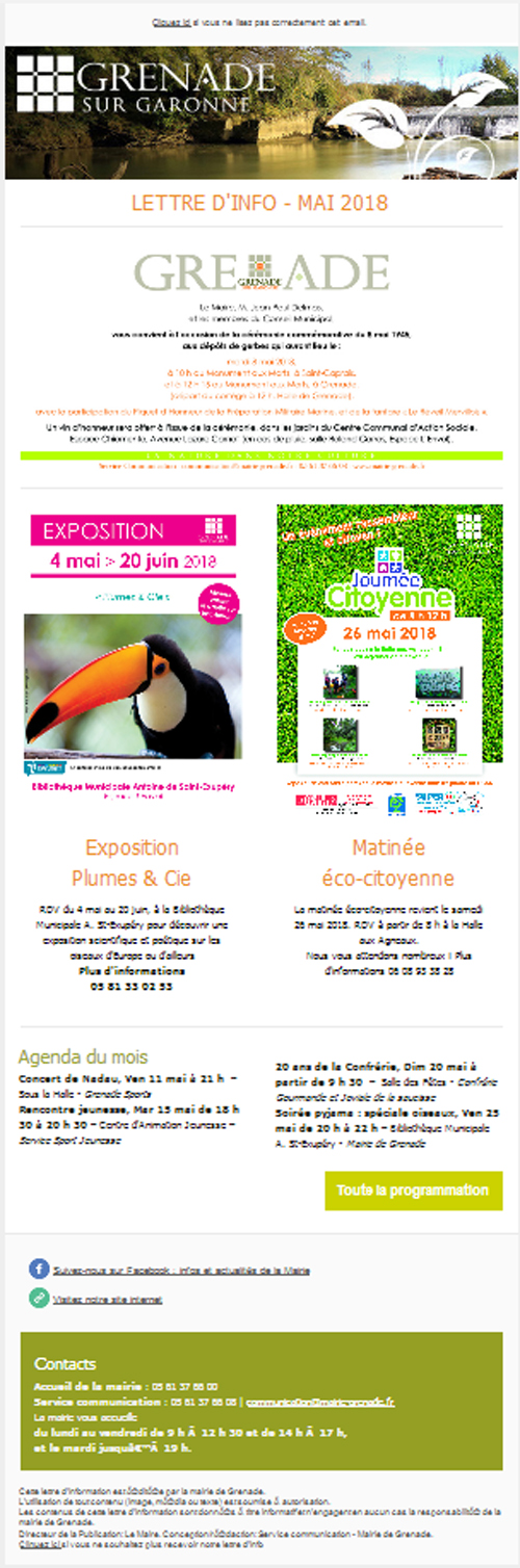 Newsletter mai 2018