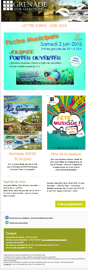 Newsletter Juin 2018