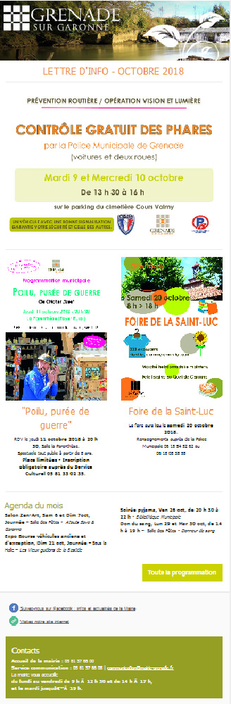 Newsletter octobre 2018