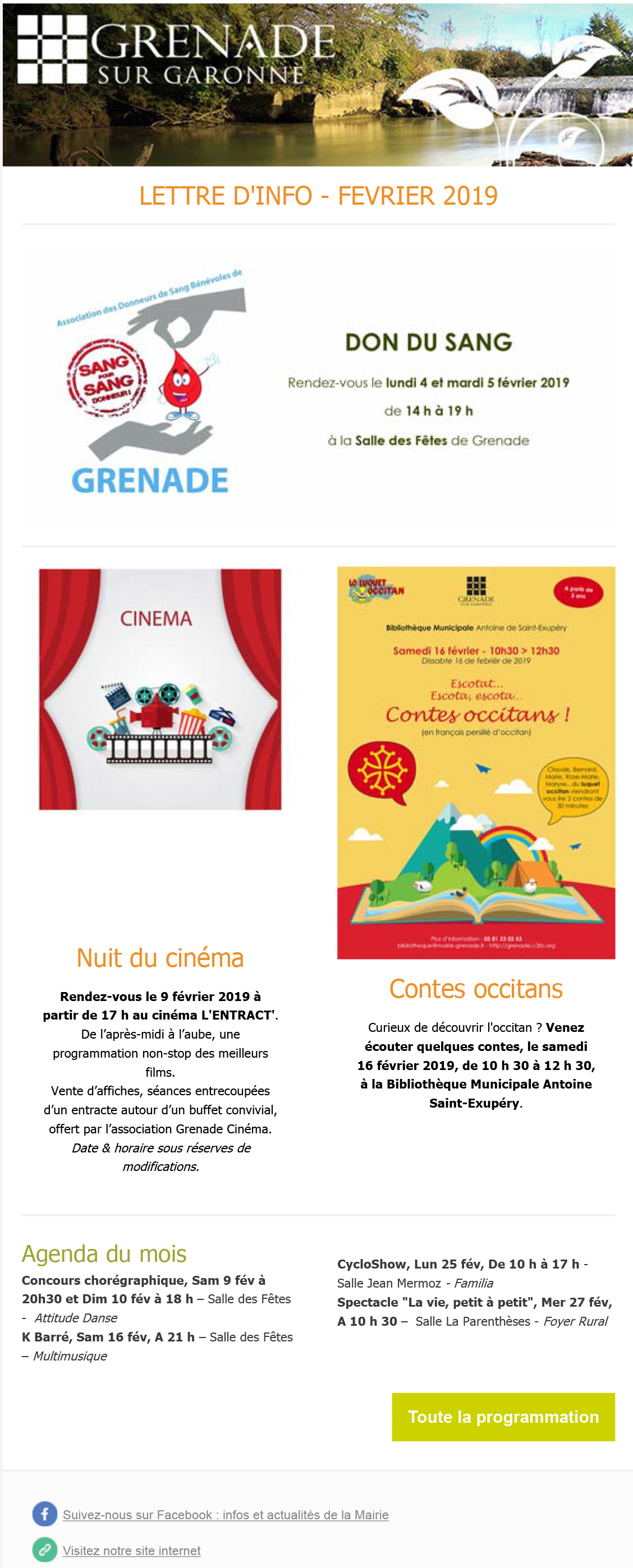 Newsletter février 2019