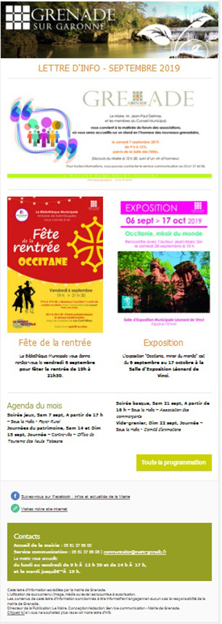 Newsletter septembre