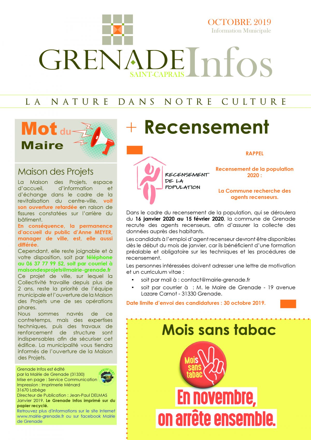 Grenade Infos octobre