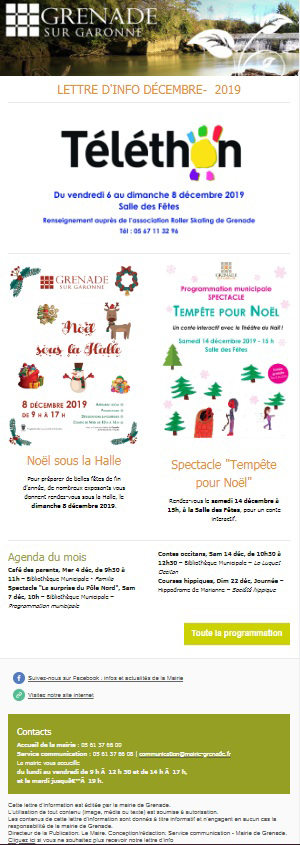 Newsletter décembre 2019