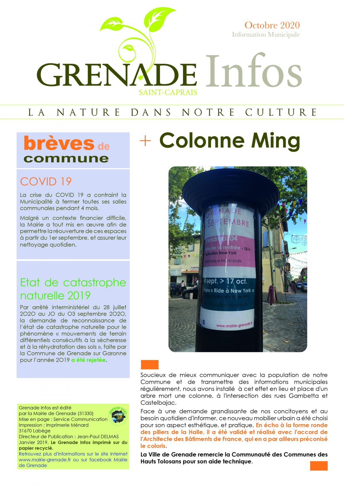 Grenade Infos octobre 2020