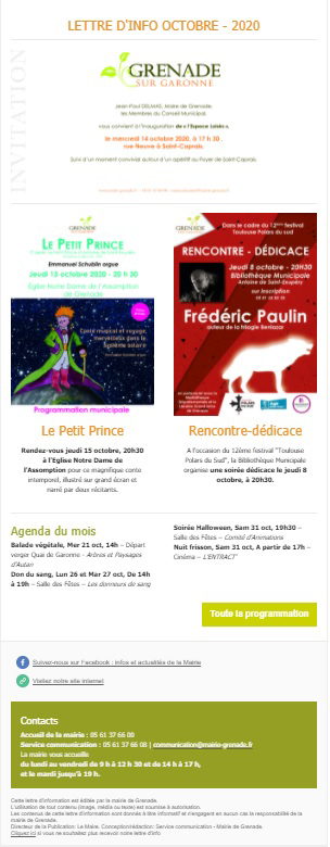 Newsletter octobre 2020