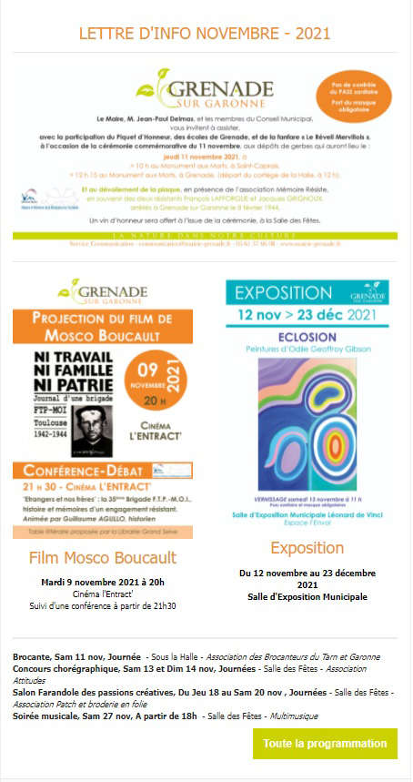 Newsletter novembre 2021