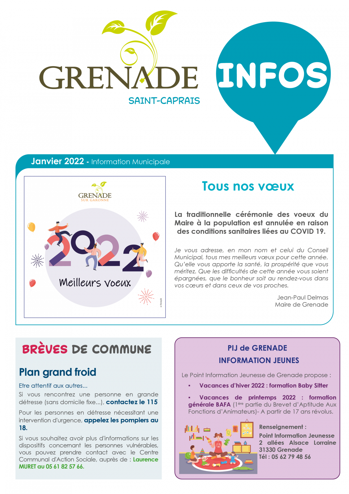 Grenade Infos janvier 2022