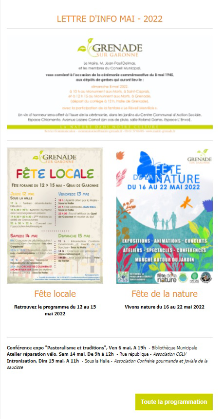 Newsletter mai 2022