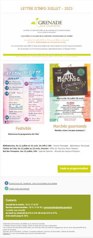 Newsletter juillet 2023