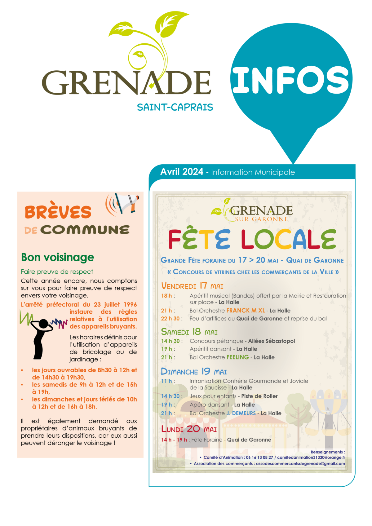 Grenade Infos avril 2024